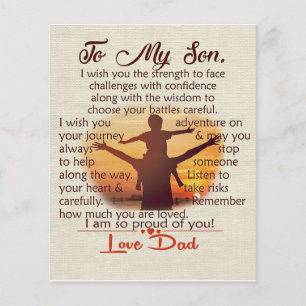 Für meinen Sohn   Lieblicher Brief an ihn   Flyer