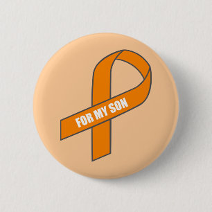 Für meinen Sohn (orange Band) Button