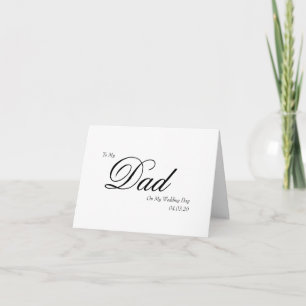 Für meinen Vater an meinem Hochzeitstag Elegante S Dankeskarte