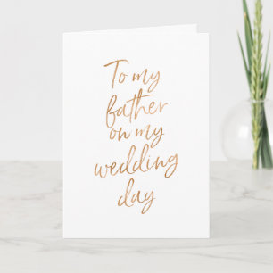 Für meinen Vater an meinem Hochzeitstag   Stylishe Karte