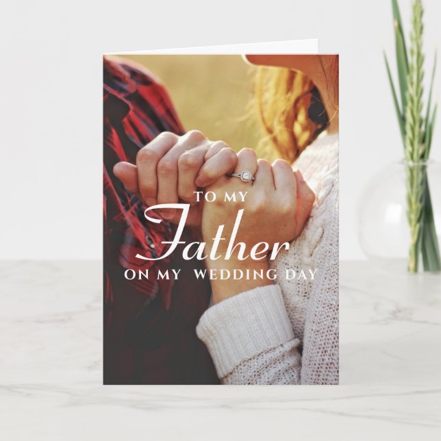 Für meinen Vater, einfache Minimalistische Hochzei Karte (Vorderseite)