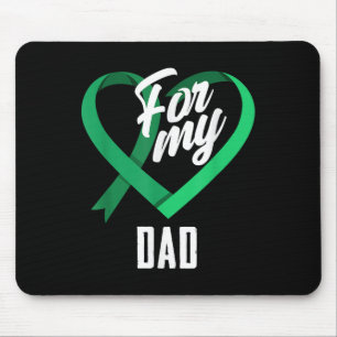 Für meinen Vater Emerald Green Ribbon-Leberkrebs-A Mousepad