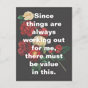 Für mich arbeiten immer florale Dinge aus Postkarte