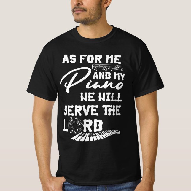 Für mich und meinen Pianisten Pianist Serve T-Shirt (Vorderseite)