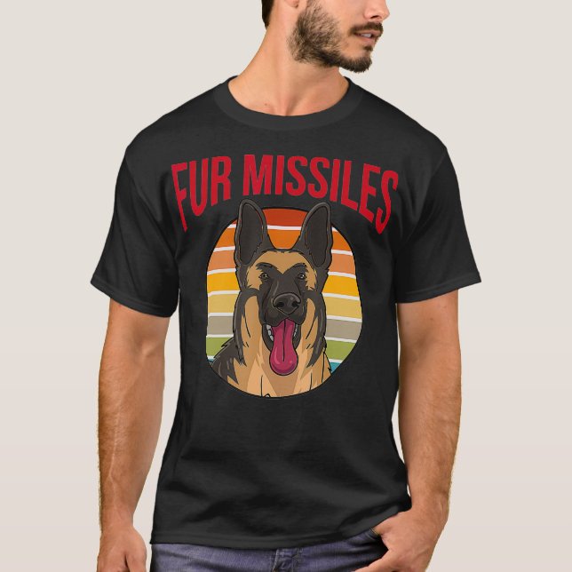 Fur Missiles for German Shepherd Lover T-Shirt (Vorderseite)