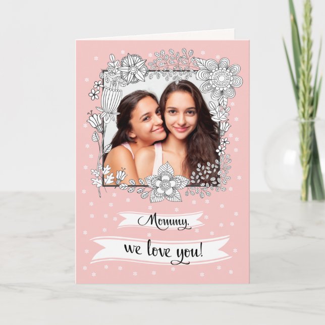 Für Mutter am Muttertag. Benutzerdefinierte Fotoka Karte (Vorderseite)
