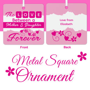 Für Mutter Mutter und Tochter ewig pink Ornament Aus Metall