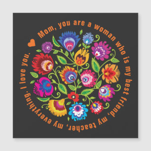 Für Mutter polnische Folklore-Komposition  Magnetkarte