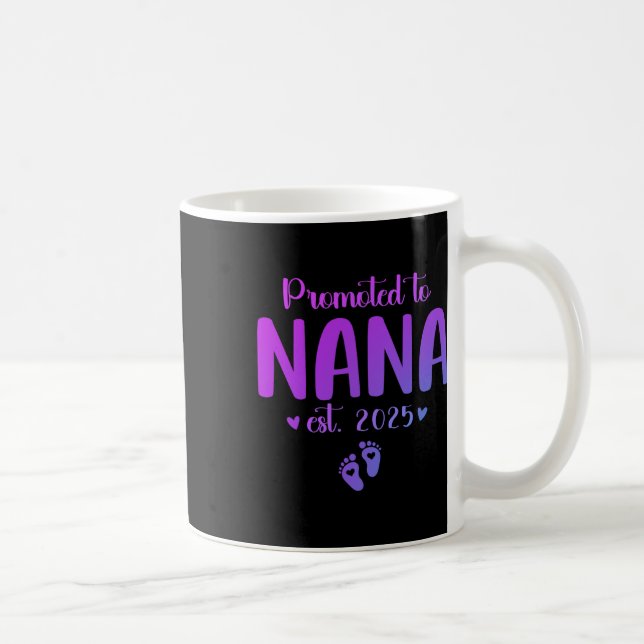 Für Nana 2025 beworben neue Oma Est 2025 Mütter Kaffeetasse (Rechts)