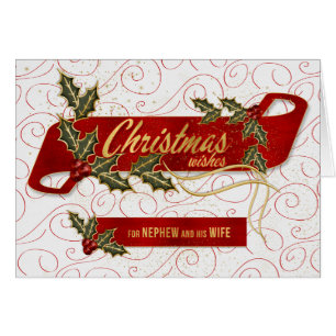 für Nephew und seine Ehefrau Weihnachten Holly Ber