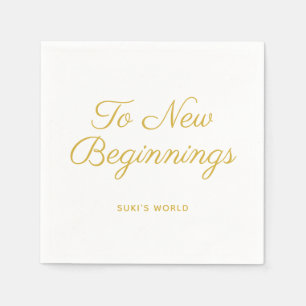 Für neue Anfänge Elegant Personalisiert Serviette