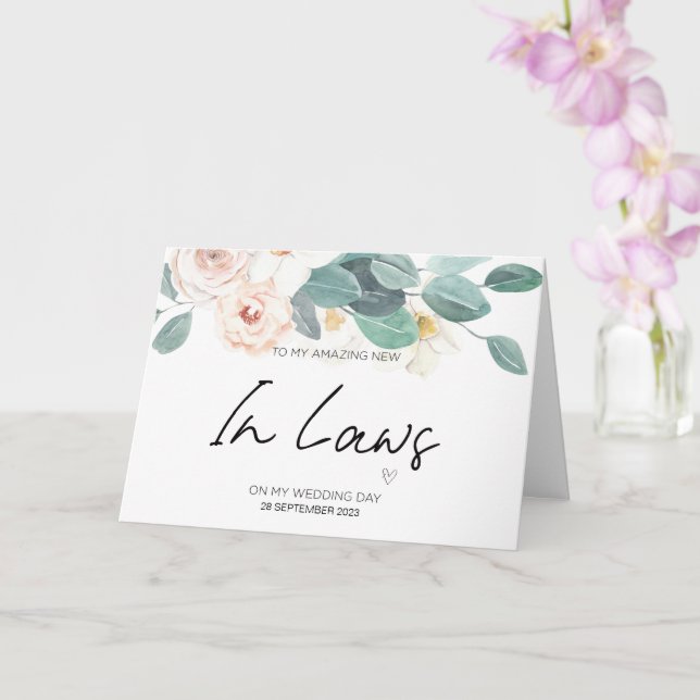 Für neue Eltern im Jura Hochzeit danke von Bride Karte (Orchidee)