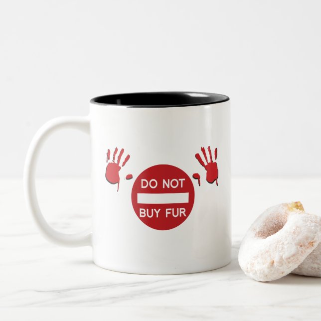 Fur nicht kaufen zweifarbige tasse (Mit Donut)