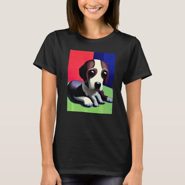 Für Niedliche Dog Puppie Fan im Dog Art Premium_3 T-Shirt (Vorderseite)
