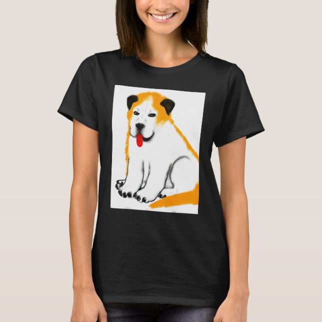 Für Niedliche Hunde Puppie Fan in Dog Art Style_13 T-Shirt (Vorderseite)