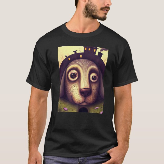Für Niedlichen Dog Puppie-Lüfter im Dog Art Premiu T-Shirt (Vorderseite)