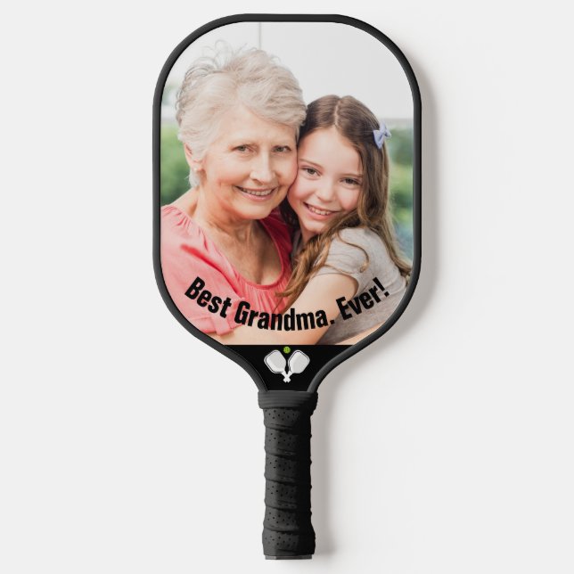 😍 👵 für Oma 2 Seite Benutzerdefinierter Text und Pickleball Schläger (Vorderseite)