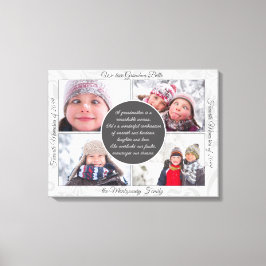 für Oma 4 Foto Name and Message Love Memory Leinwanddruck