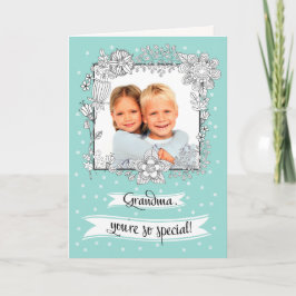 Für Oma am Muttertag. Benutzerdefinierte Fotokarte Karte