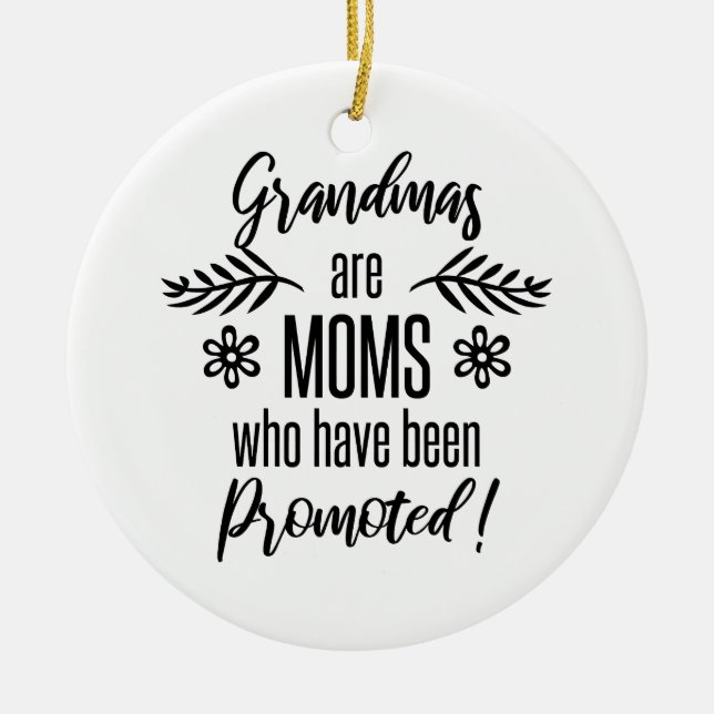 Für Oma befördert Keramik Ornament (Vorne)