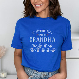 Für Oma mit Großkindern Namen Personalisiert T-Shirt