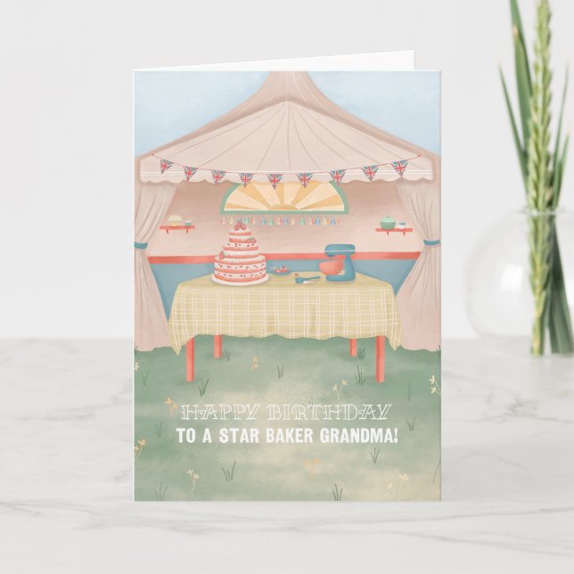 Für Oma Star Baker Bake Off Birthday Card Karte (Vorderseite)