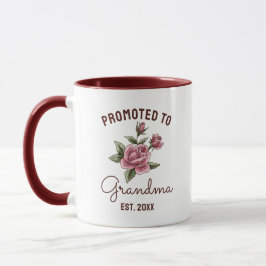 Für Oma Vintage Blumenrosa Rose befördert Tasse
