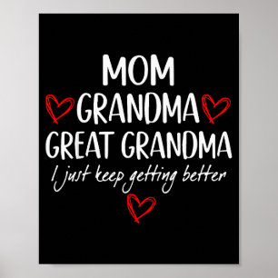 Für Oma von Enkelkindern Mama Oma Ur-Oma Poster