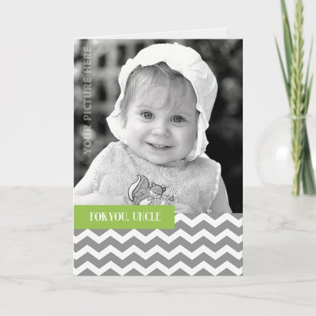 Für Onkel am Vatertag Foto Karte (Vorderseite)