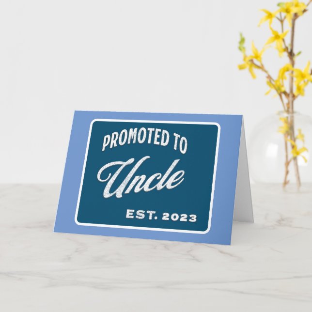 Für Onkel Est bestimmt. 2023 zum ersten Mal Onkel Karte (Gelbe Blume)