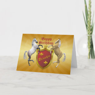 Für Opa eine Geburtstagskarte mit einem Wappen Karte