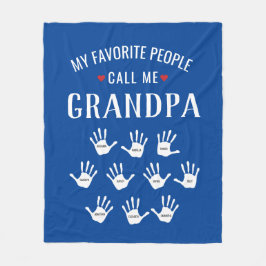 Für Opa mit Großkindern Personalisierte Namen Fleecedecke