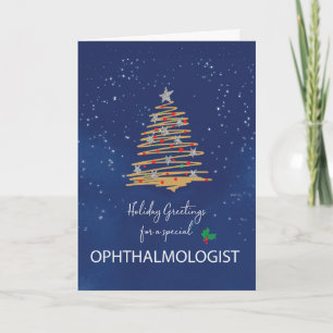 Für Ophthalmologen Weihnachtsbaum auf der Marine Karte