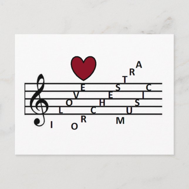 Für Orchistra-Musikliebhaber Postkarte (Vorderseite)