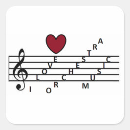 Für Orchistra-Musikliebhaber Quadratischer Aufkleber