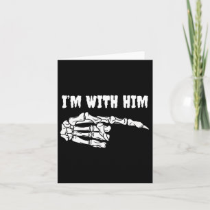 Für Paare bin ich mit seinem Skelett, das Hallowe  Karte