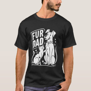 Für Papa Haustierliebhaber Katze Hund Ehemann Lust T-Shirt
