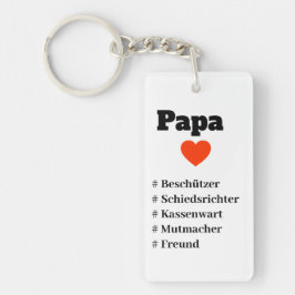 für Papa mit Herz und hashtags Schlüsselanhänger