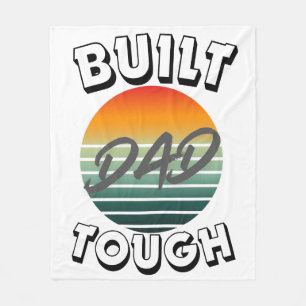 Für Papa tough Retro-Sonnenuntergang Papa T-Shirt. Fleecedecke