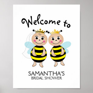 Für Pärchen Willkommensschild Meant to Bee Poster