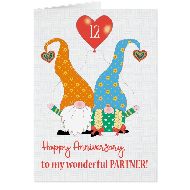 Für Partner Custom Year Jubiläum mit Gnomes (Vorne)