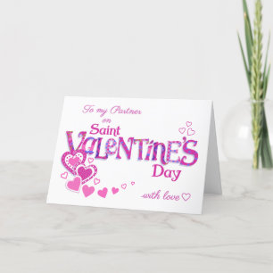 Für Partner Valentine's Hearts and Blume Card Feiertagskarte