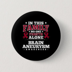 Für Patienten mit Gehirnaneurysma - Burgund Ribbon Button