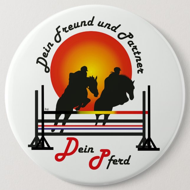 Für Pferde und Pferdesport Liebhaber Button (Vorderseite)