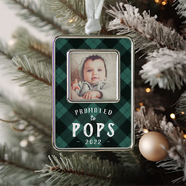 Für Pop bestimmt | Foto Grandpa Rahmen-Ornament Silber