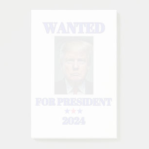 Für Präsident 2024 gewollt Donald Trump Post-it Klebezettel