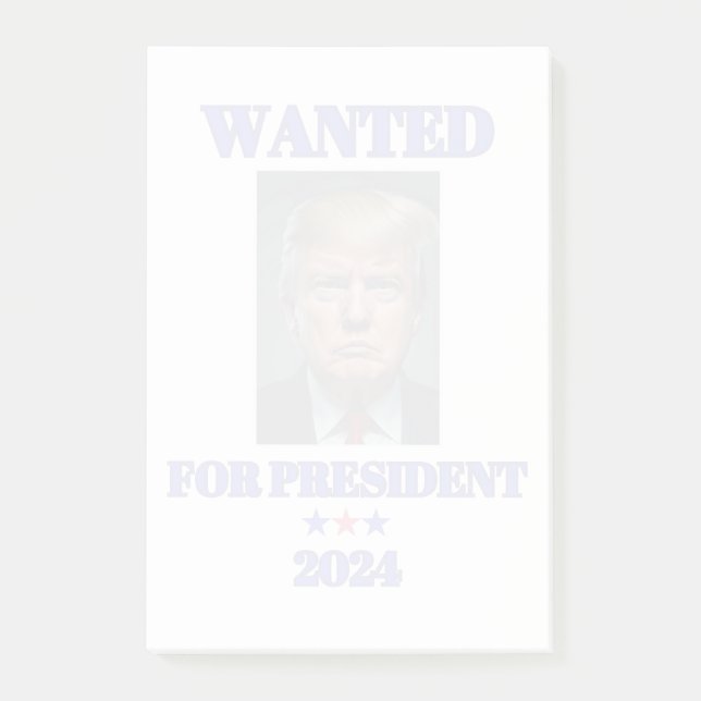 Für Präsident 2024 gewollt Donald Trump Post-it Klebezettel (Vorderseite)