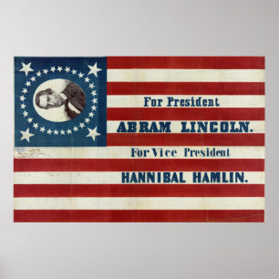 Für Präsident: Abram Lincoln Poster