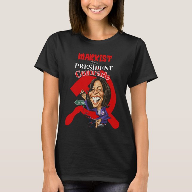 Für Präsident Kamala Harris Funny Presiden T-Shirt (Vorderseite)