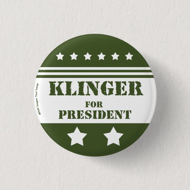 Für Präsident Klinger Button (Vorderseite)